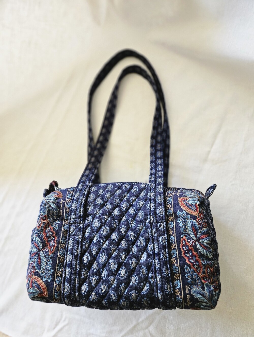 Quilted Classic Navy Small Duffel Bag